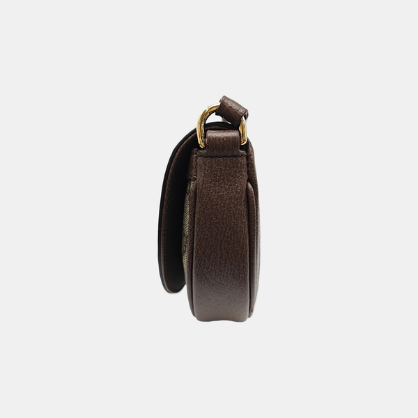 Ophidia Small Monogram Coated Canvas Beige