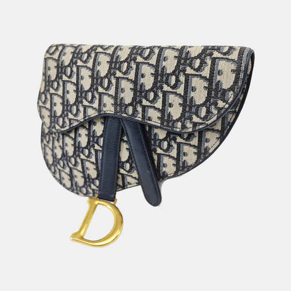 Saddle Mini Oblique Canvas Blue
