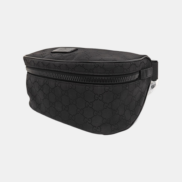 Monogram Fabric Belt Bag Black