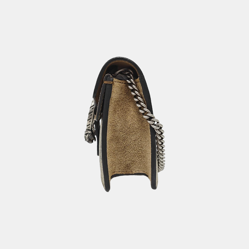 Dionysus Super Mini Monogram Coated Canvas Beige