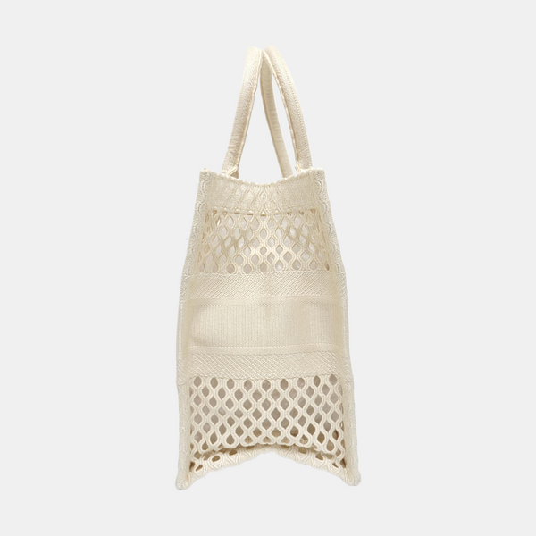 Book Tote Medium Fabric White