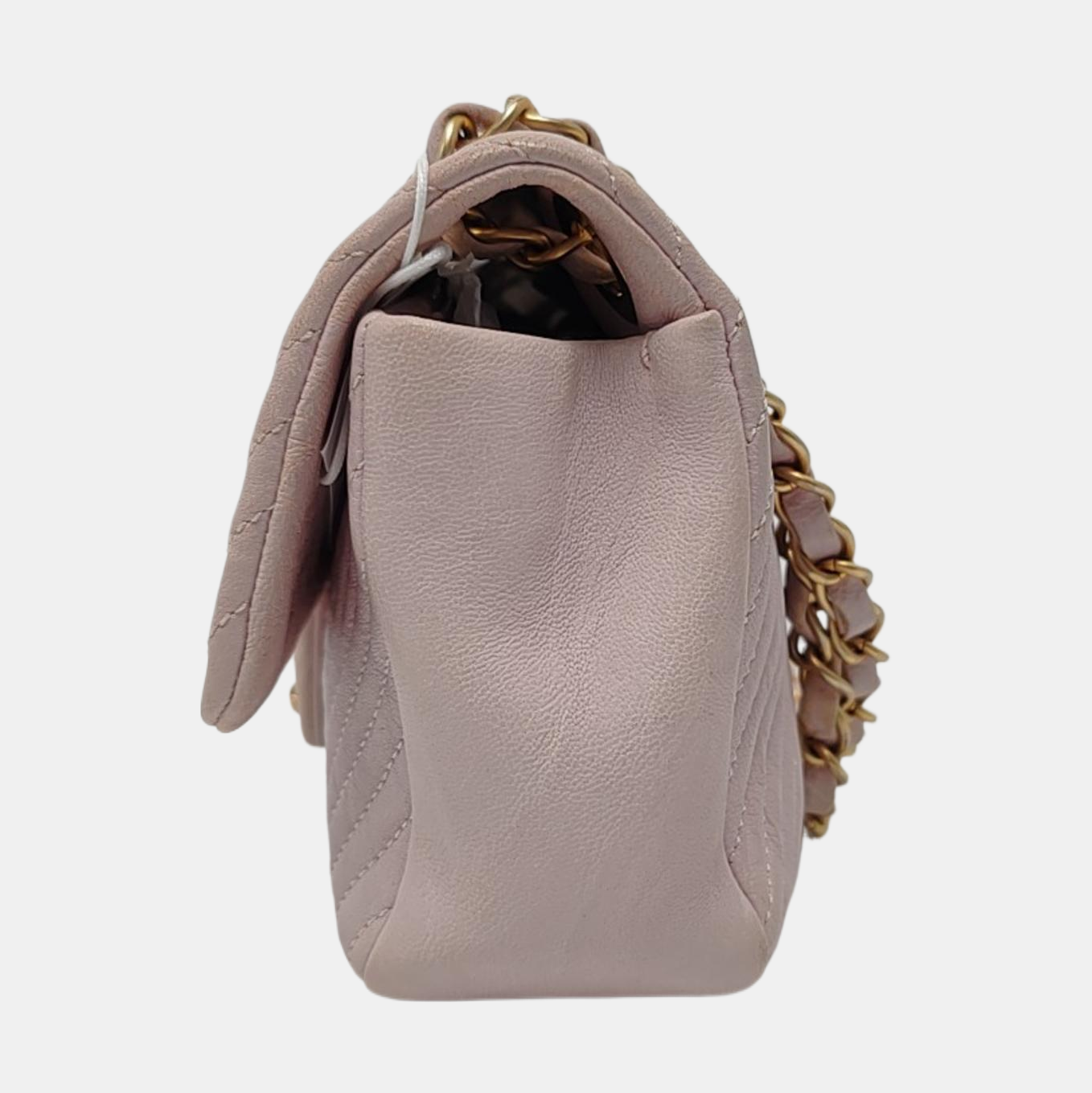 Mini Chevron, Quilted Lambskin Pink