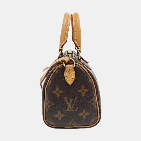SPEEDY Nano Monogram Coated Canvas Brown