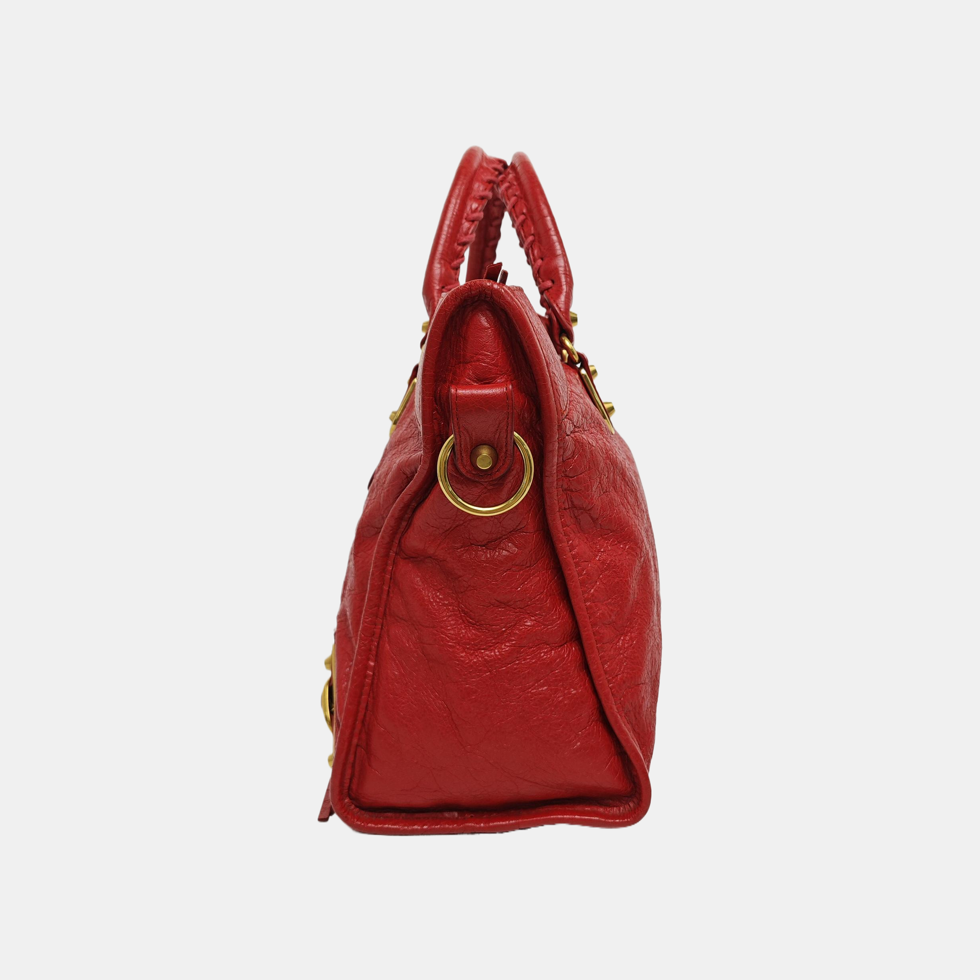Authenticated pre-owned  Classic City Medium Lambskin Red - Tote Bag at Looply