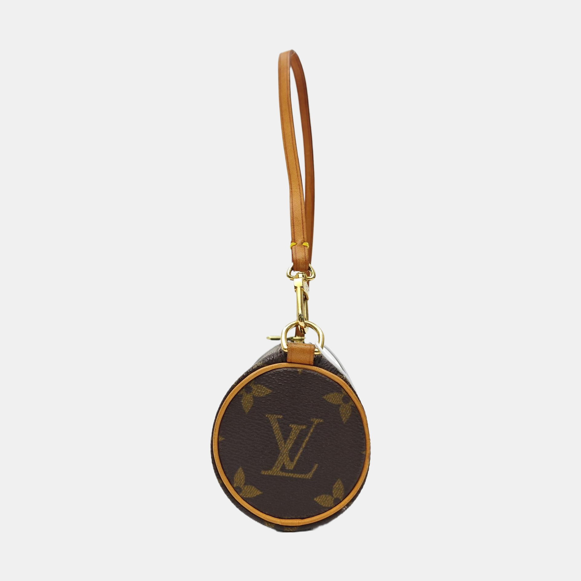 PAPILLON Mini Monogram Coated Canvas Brown