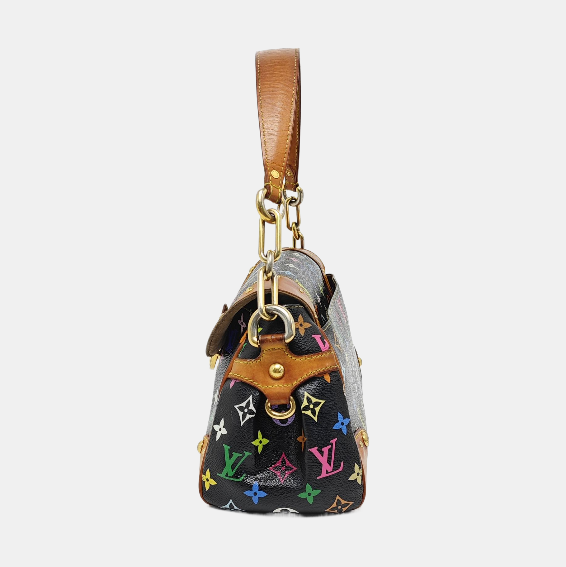 LV × TM BEVERLY MM Monogram Coated Canvas Black