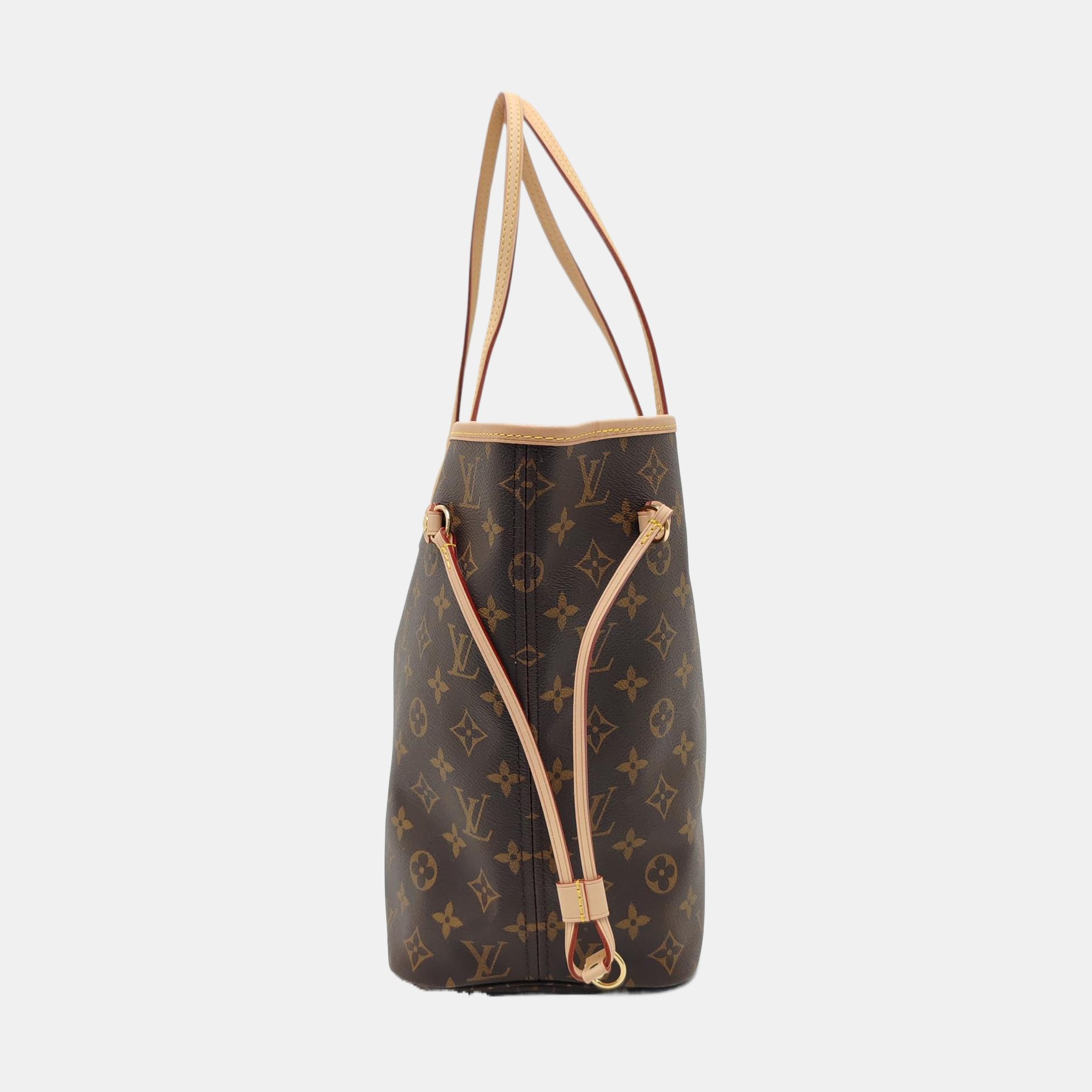 NEVERFULL MM Monogram Coated Canvas Brown