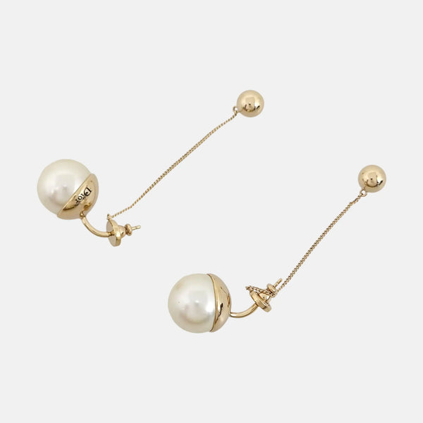 Dior Tribales Metal White Stud Earrings