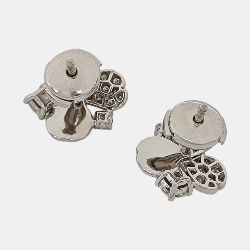 Platinum 950 Silver Stud Earrings