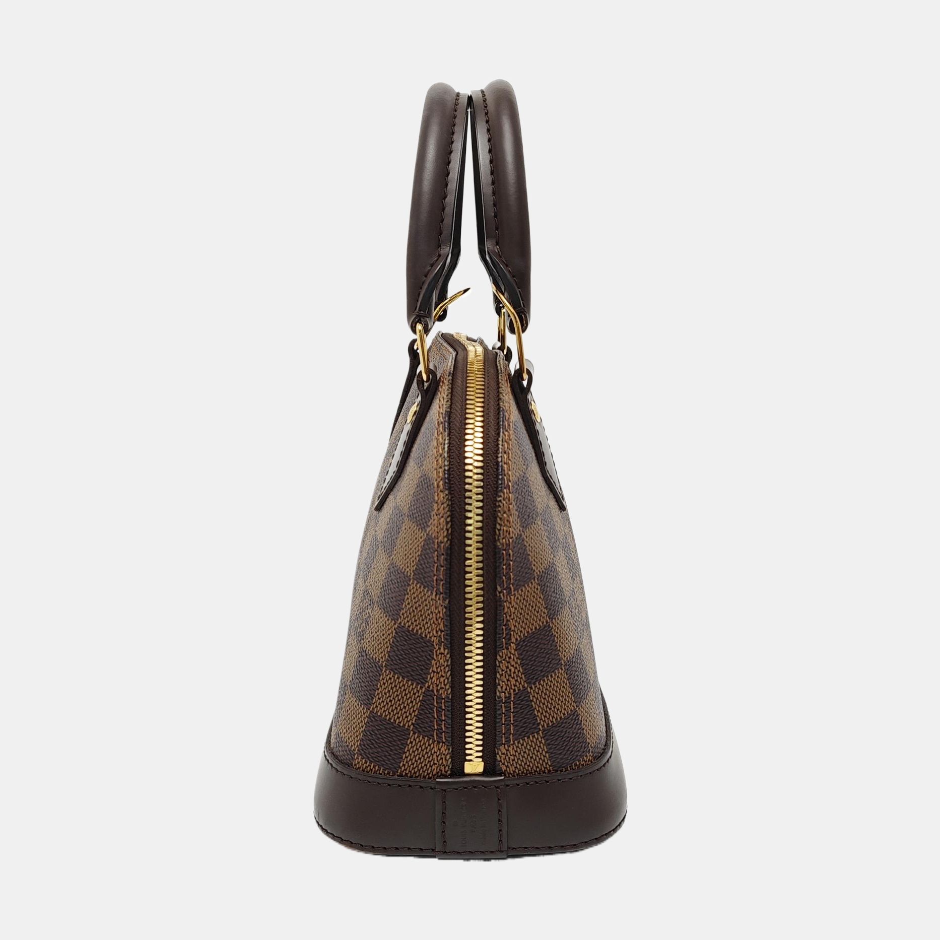 ALMA BB Damier Ebene Coated Canvas Brown