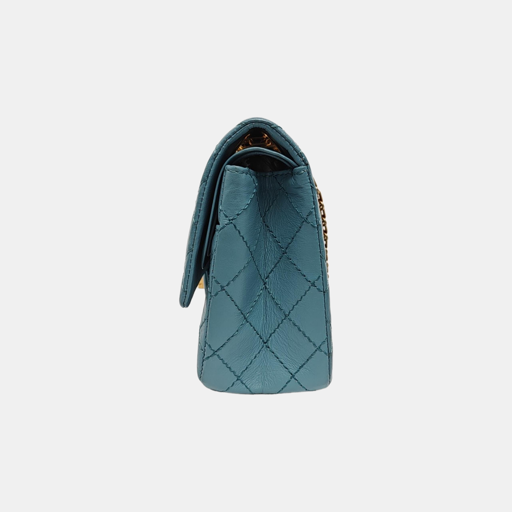 2.55 225 (small) Quilted Calfskin Blue