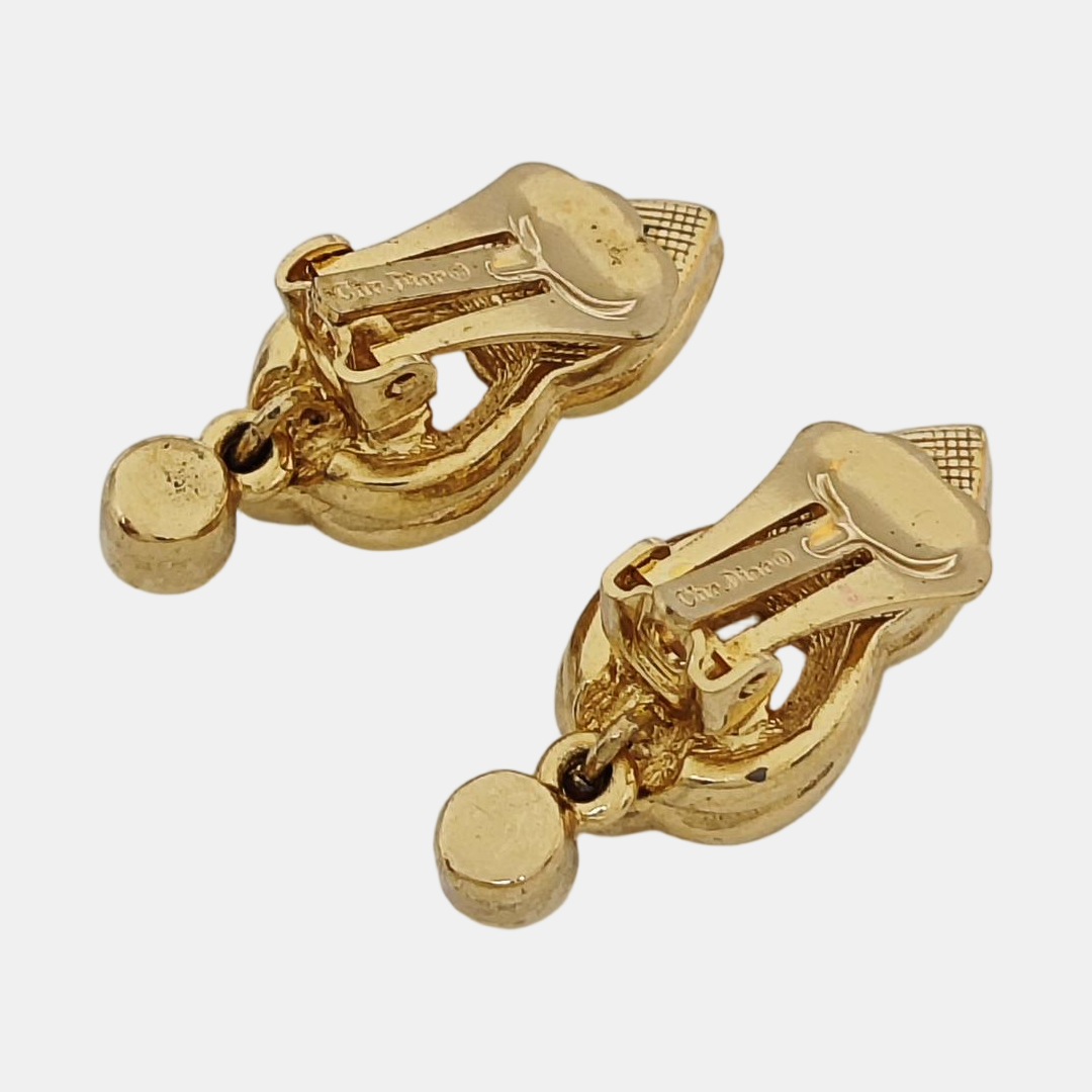 Metal Gold Clip On Earrings
