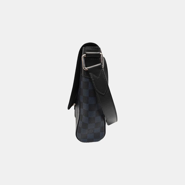 NEWPORT PM Damier Coated Canvas Blue
