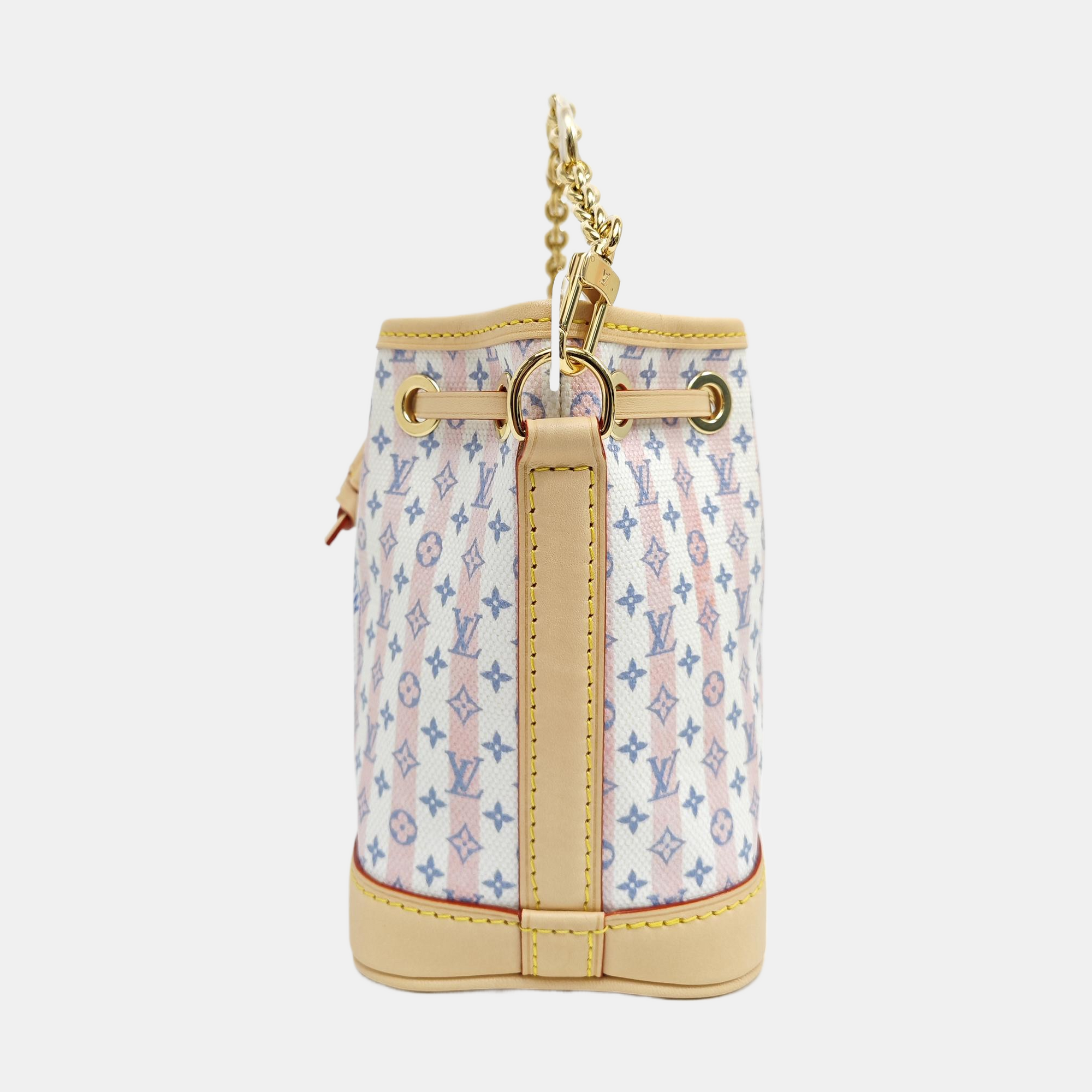 Monogram Coated Canvas Bucket Bag White
