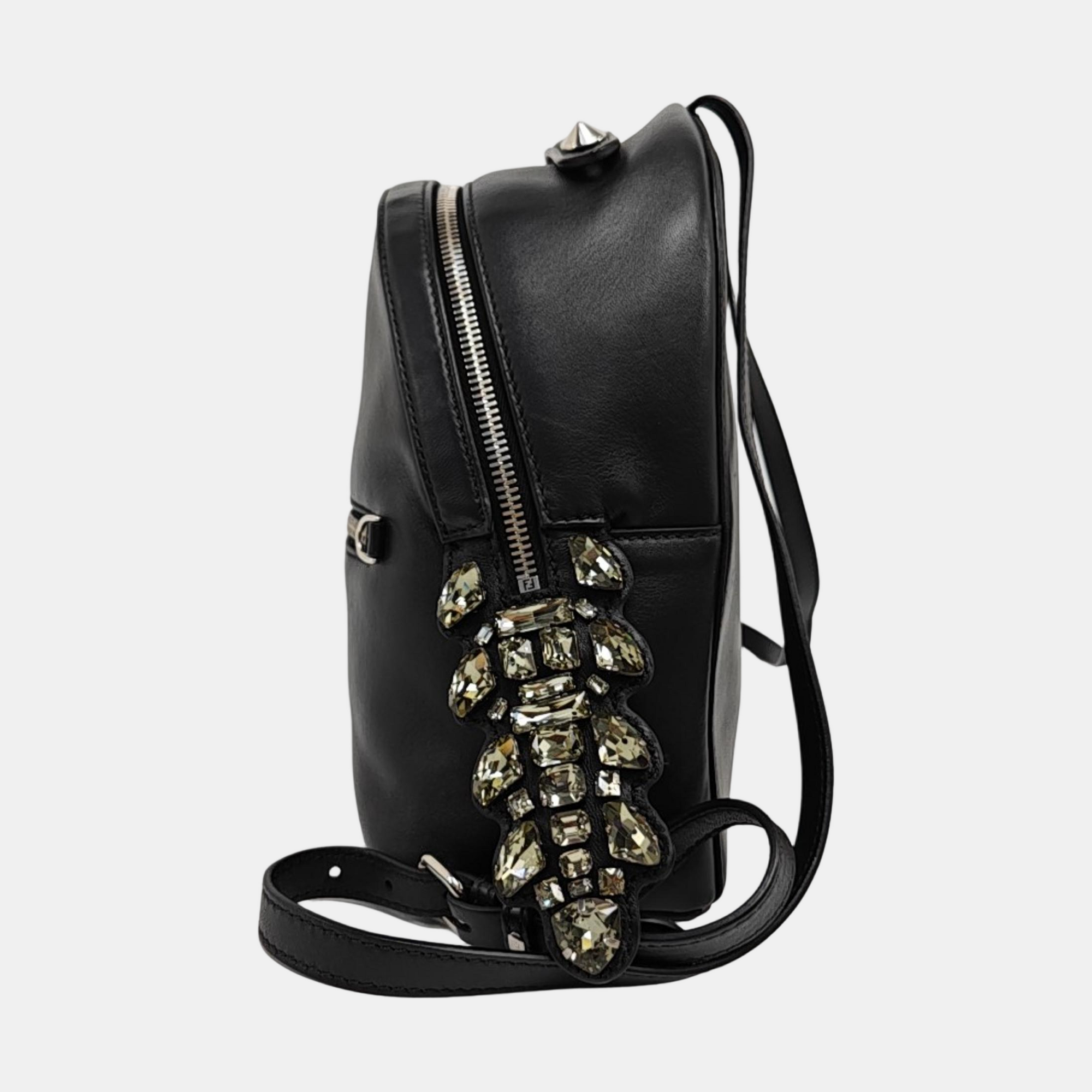 Authenticated pre-owned  By The Way Calfskin Black - Backpack at Looply
