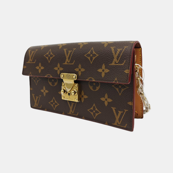 S LOCK GM Monogram Coated Canvas Brown