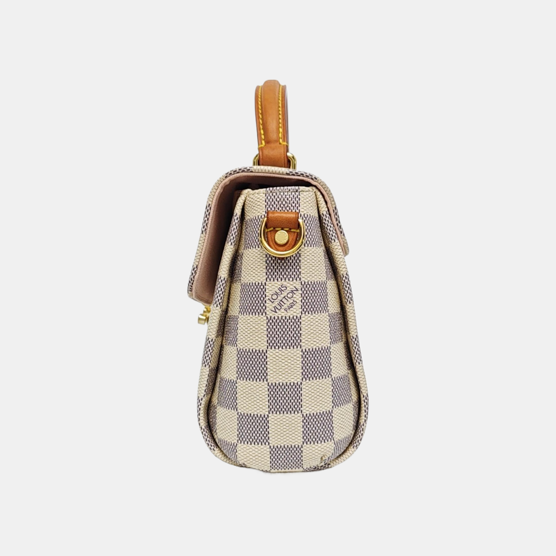 CROISETTE Damier Azur Coated Canvas White