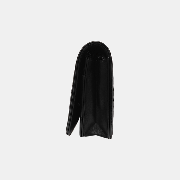 BOY CHANEL Mini Chevron Calfskin Black
