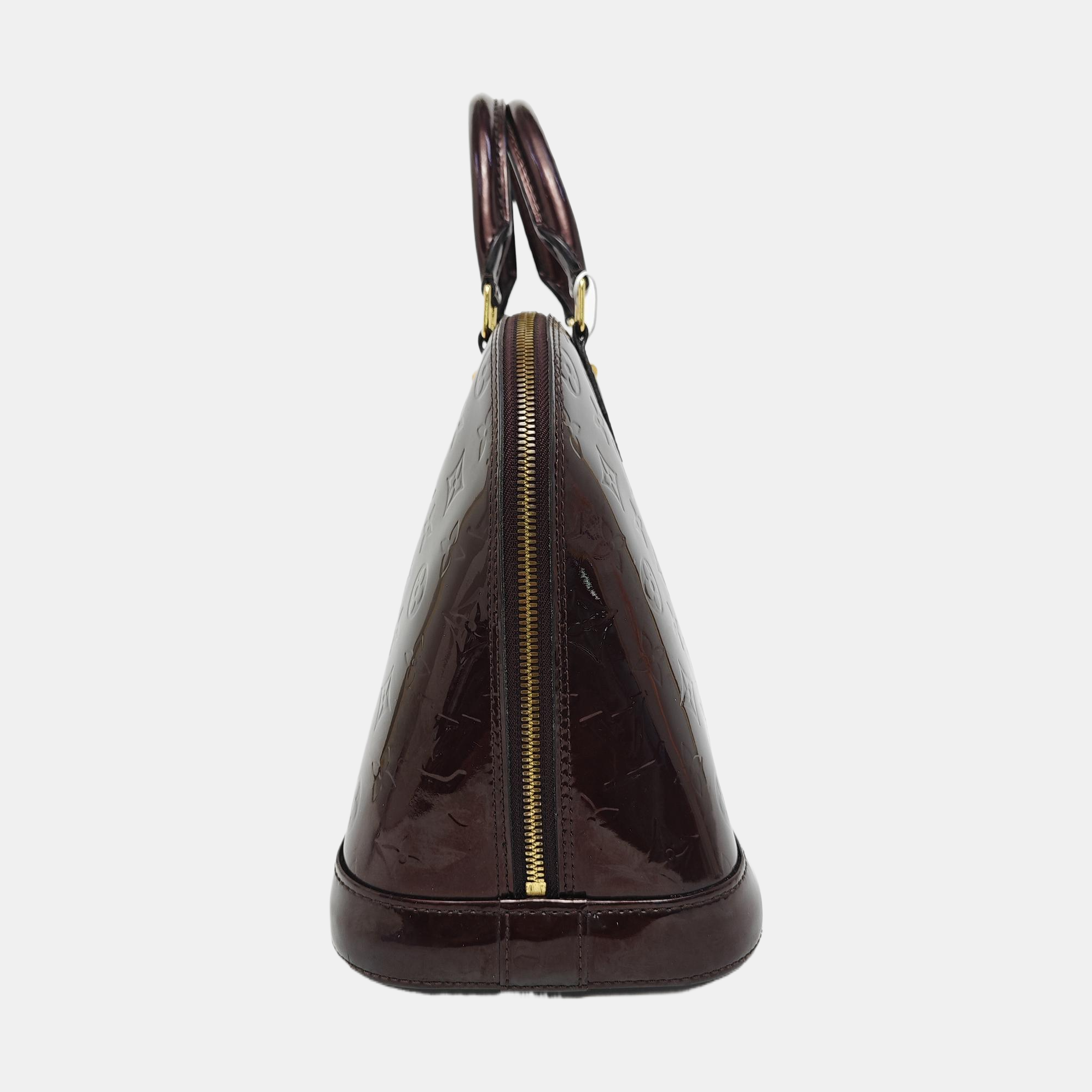 ALMA PM Monogram Patent Leather Red