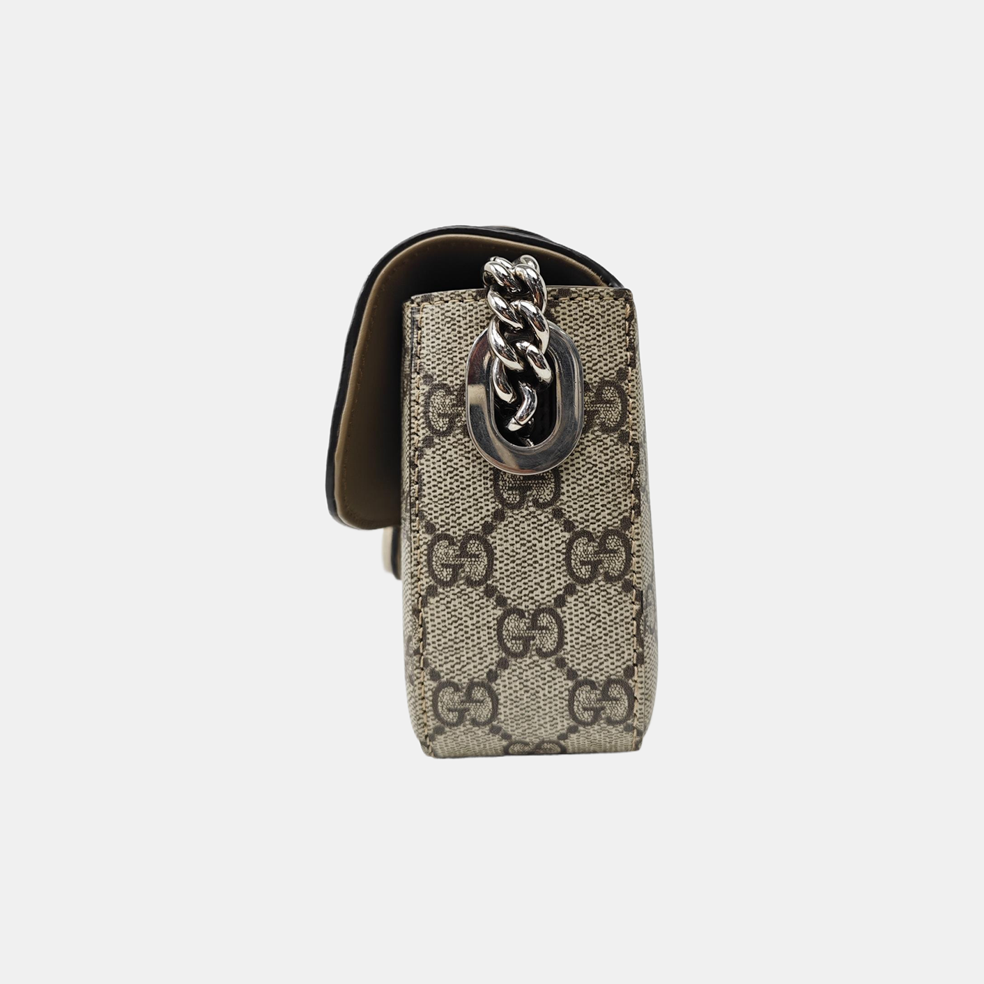 Monogram Coated Canvas Shoulder Bag Gray