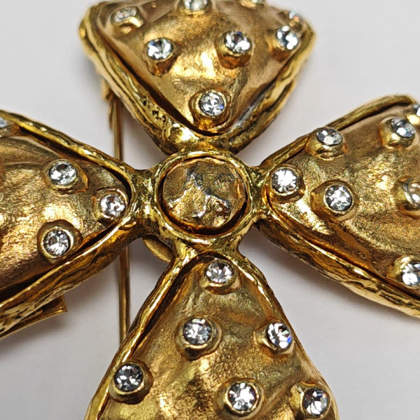 Broche Vintage Metálico Dorado
