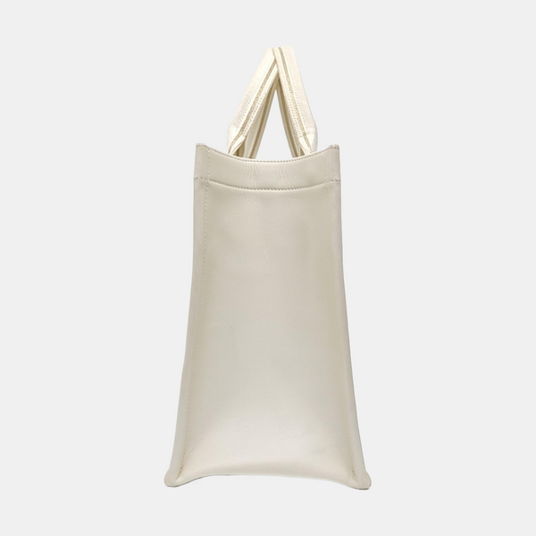Book Tote Medium Canvas White