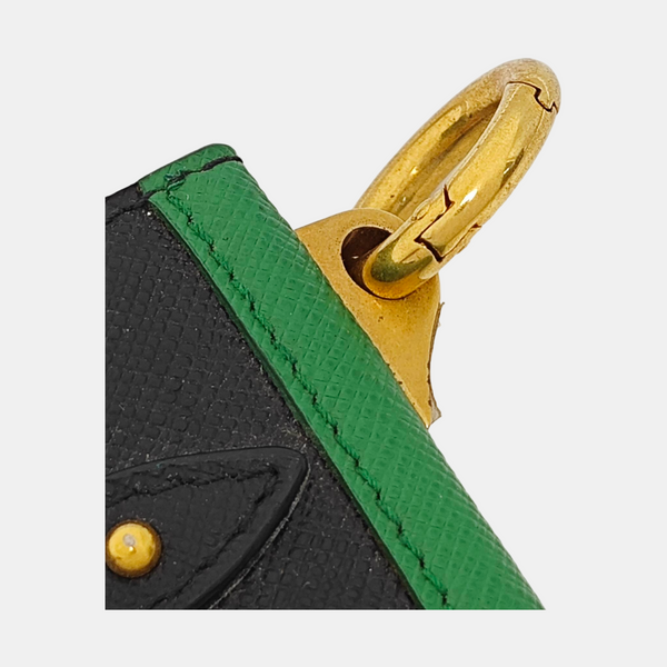 Leather Bag Charm Black