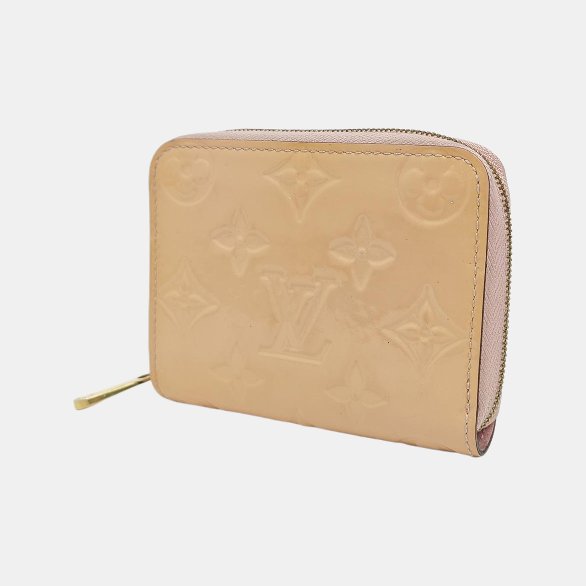 ZIPPY Monogram Patent Leather Yellow Wallet