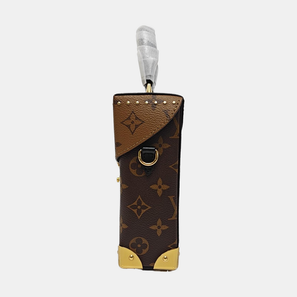 CAMERA BOX Monogram Coated Canvas Brown