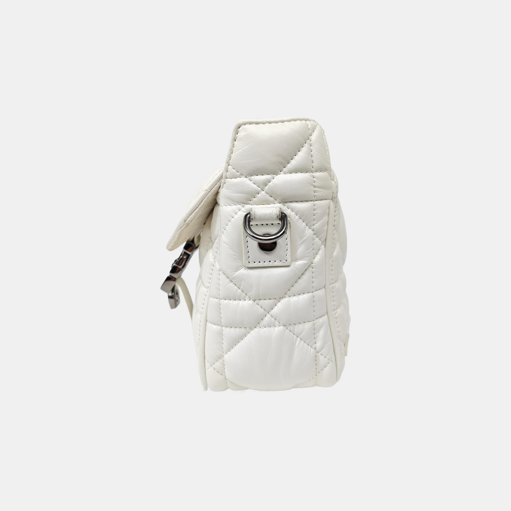 Diorcamp Small Cannage Calfskin White