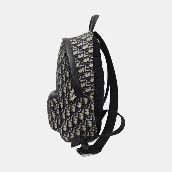 Oblique Canvas Backpack Blue
