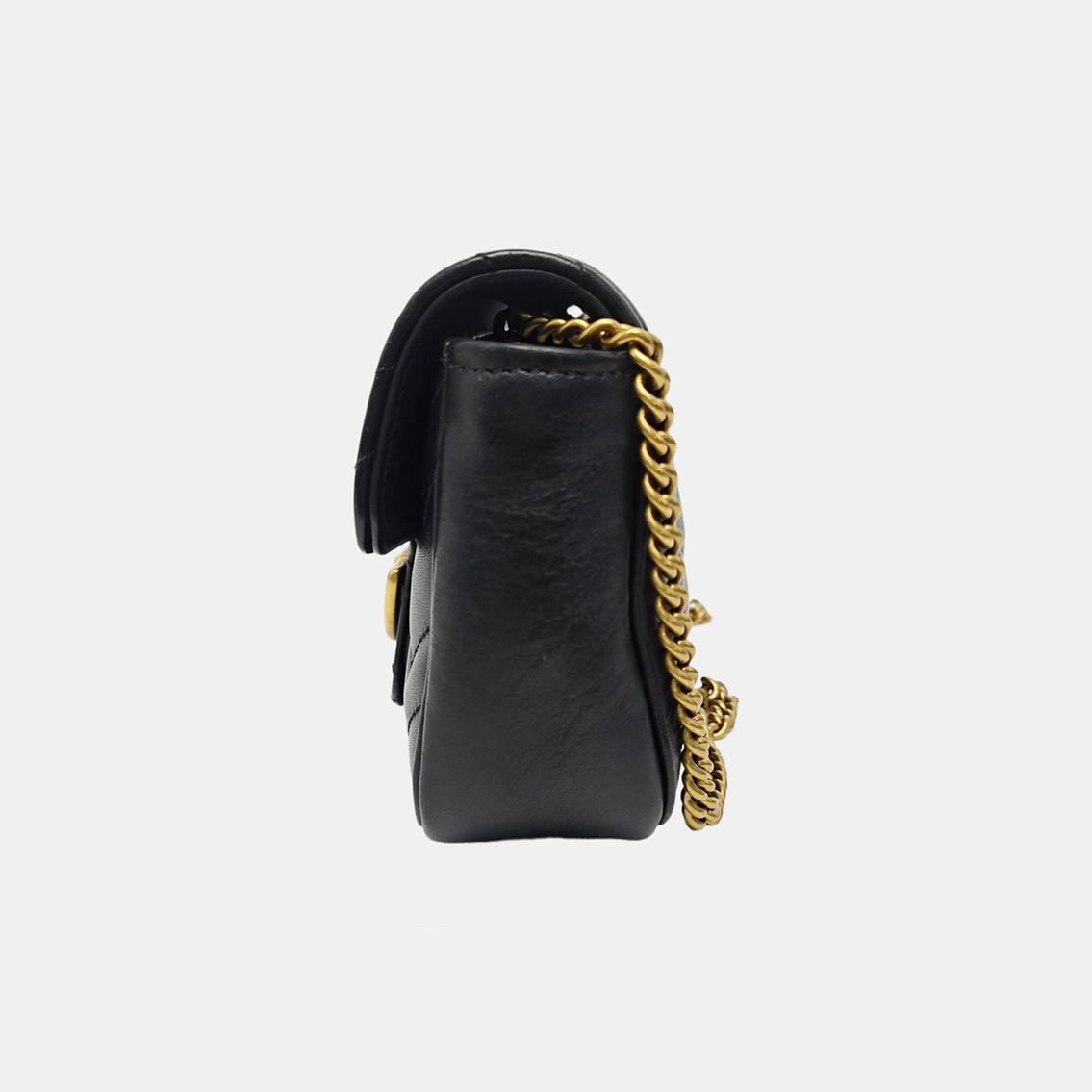 GG Marmont Mini Quilted Calfskin Black