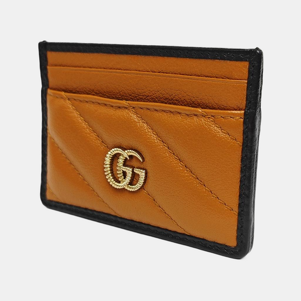 GG Marmont Mini Quilted Calfskin Brown Wallet