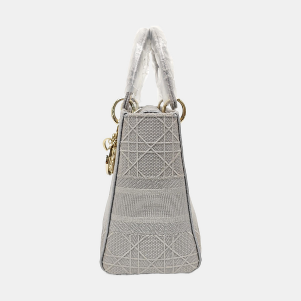 Lady D-Lite Cannage Canvas Gray