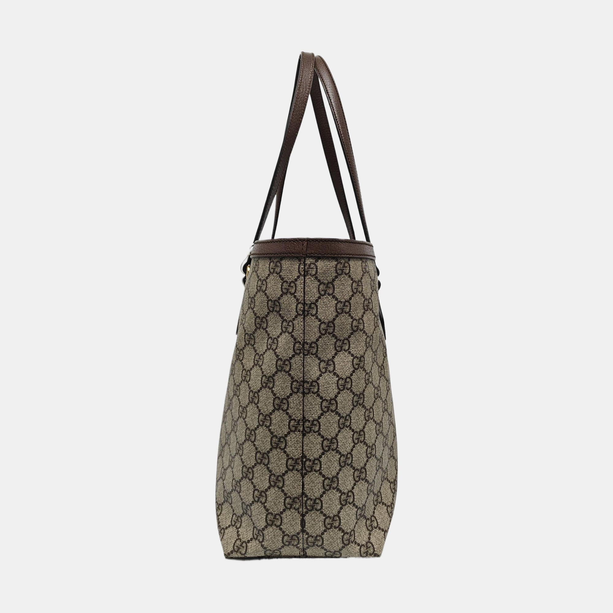 Ophidia Medium Monogram Coated Canvas Beige