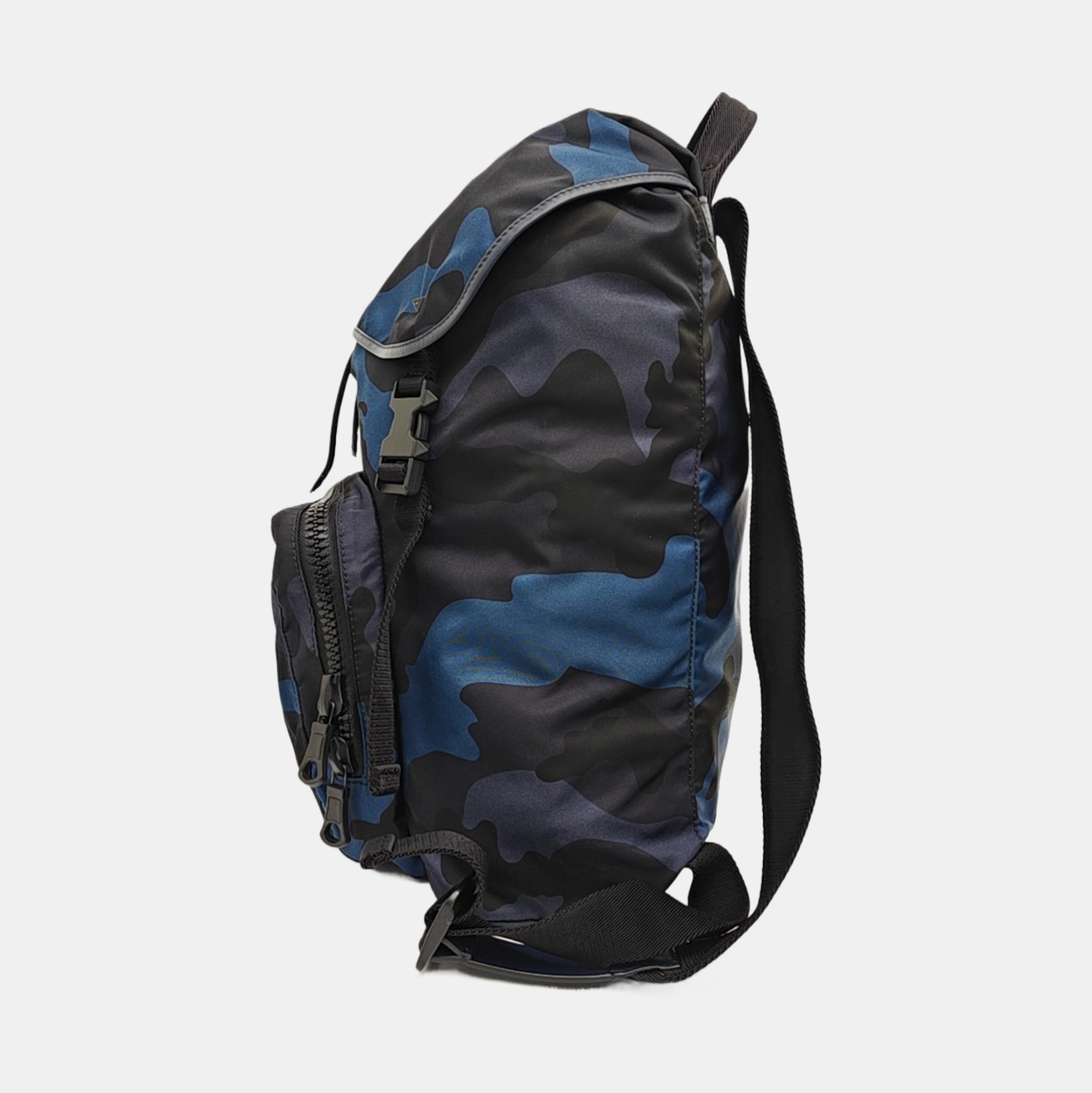 Nylon Backpack Blue