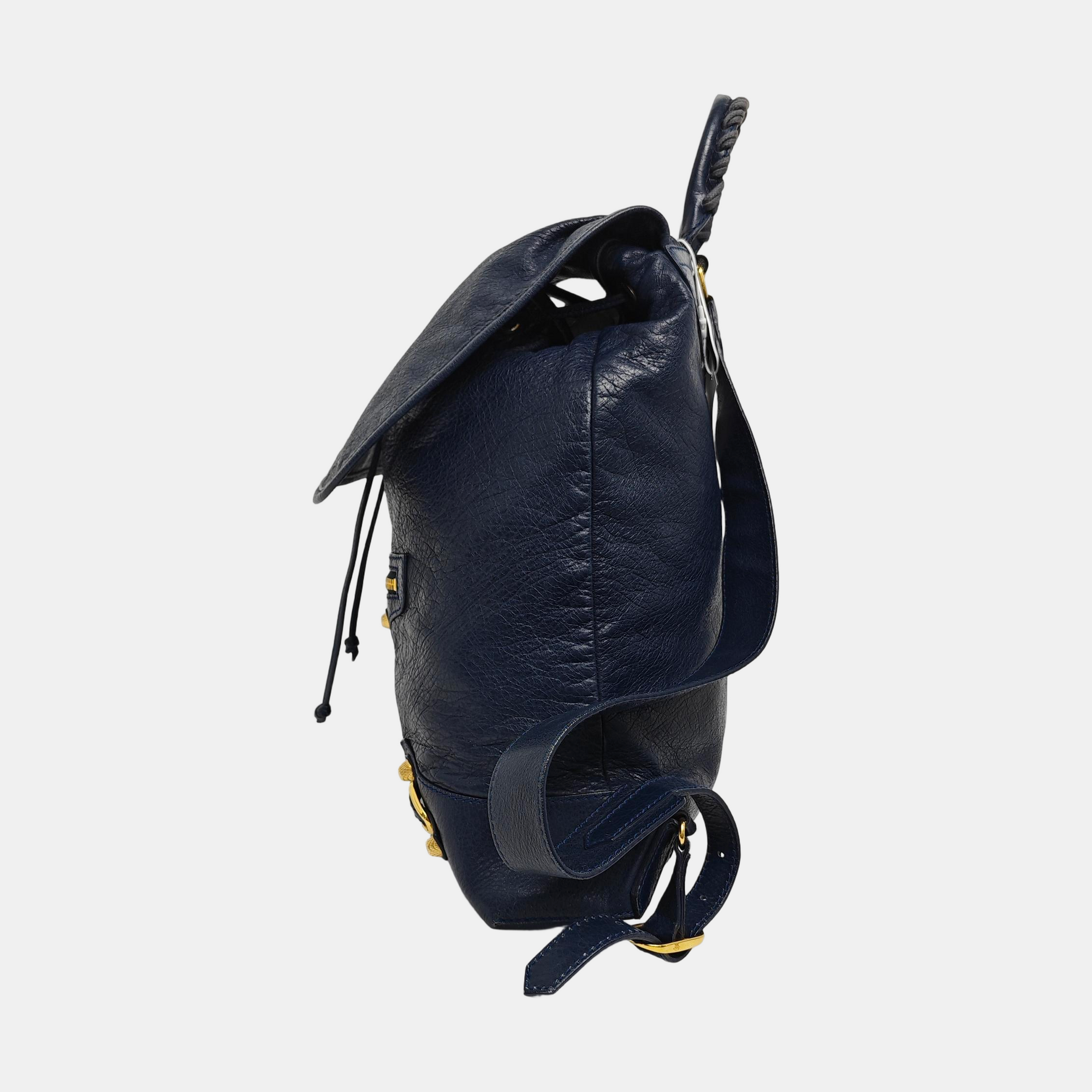Authenticated pre-owned  Classic Metallic Edge City Calfskin Blue - Backpack at Looply