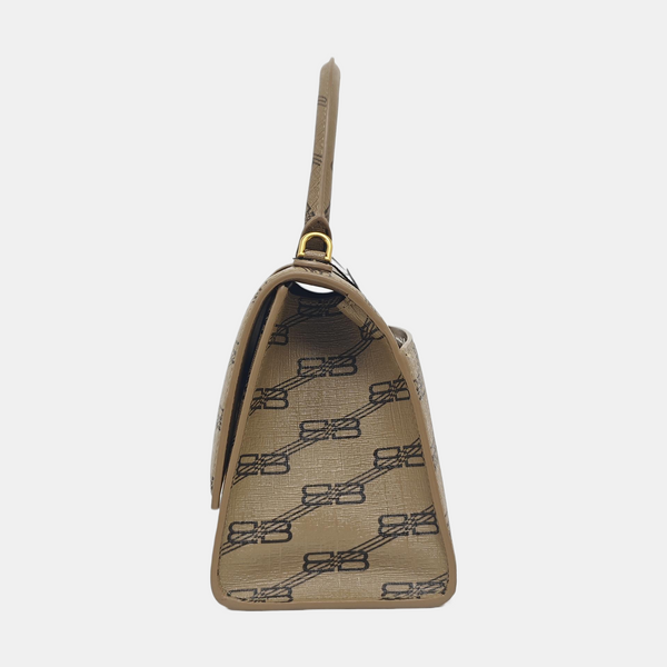 Hourglass S Coated Canvas Brown