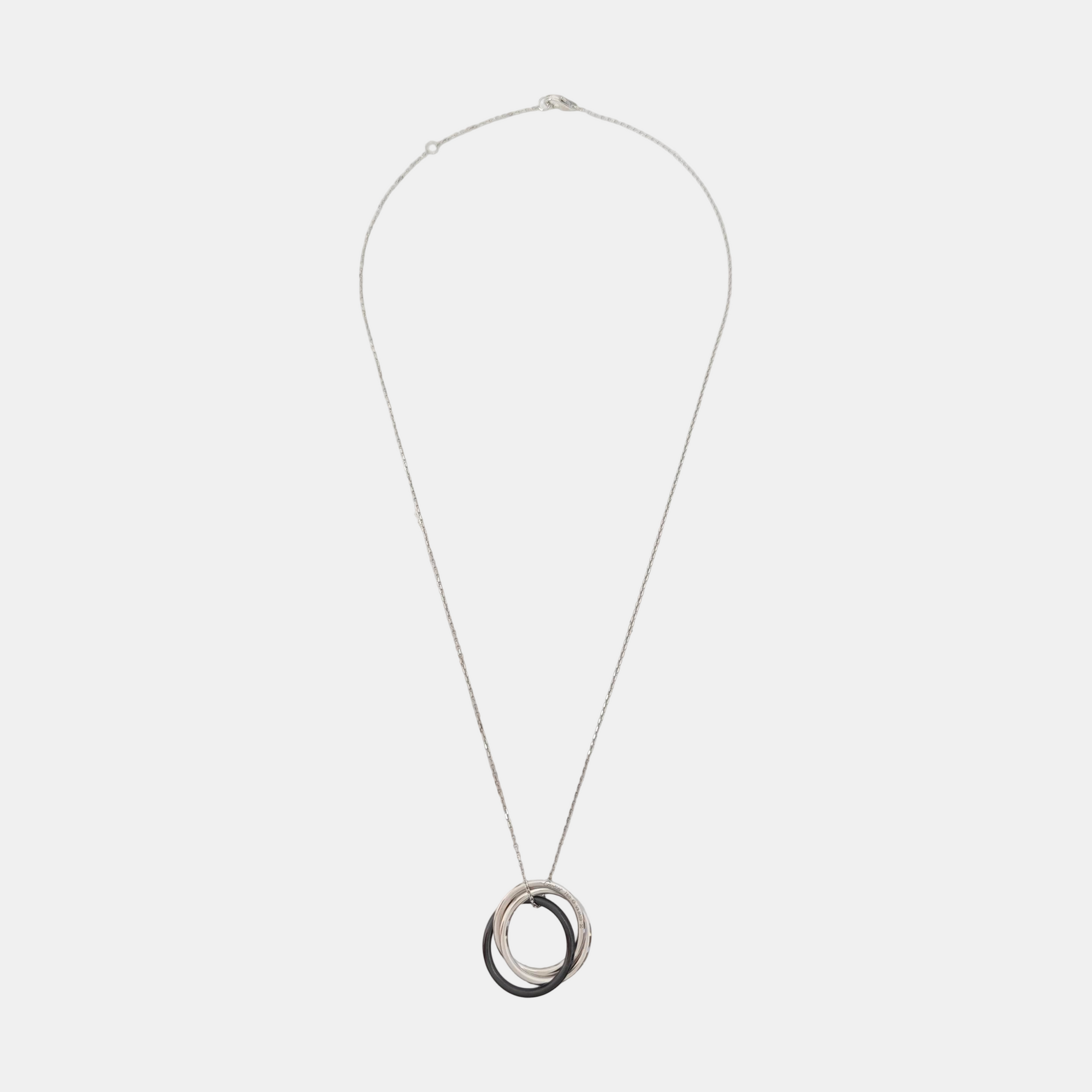 TRINITY 18k White Gold Silver Necklace