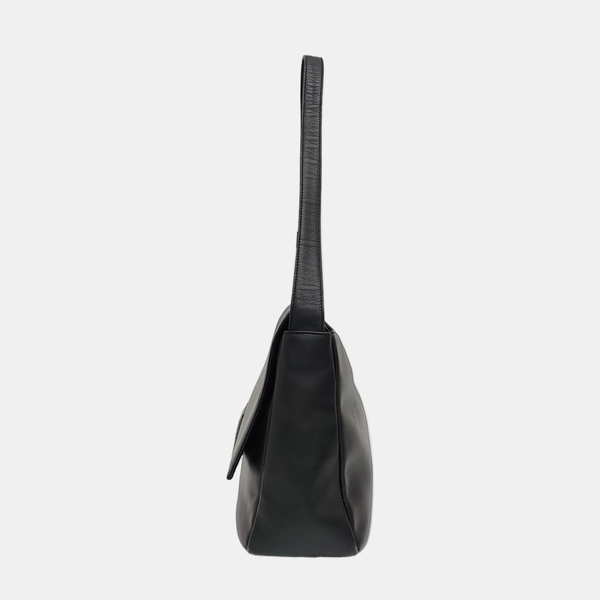 Calfskin Shoulder Bag Black