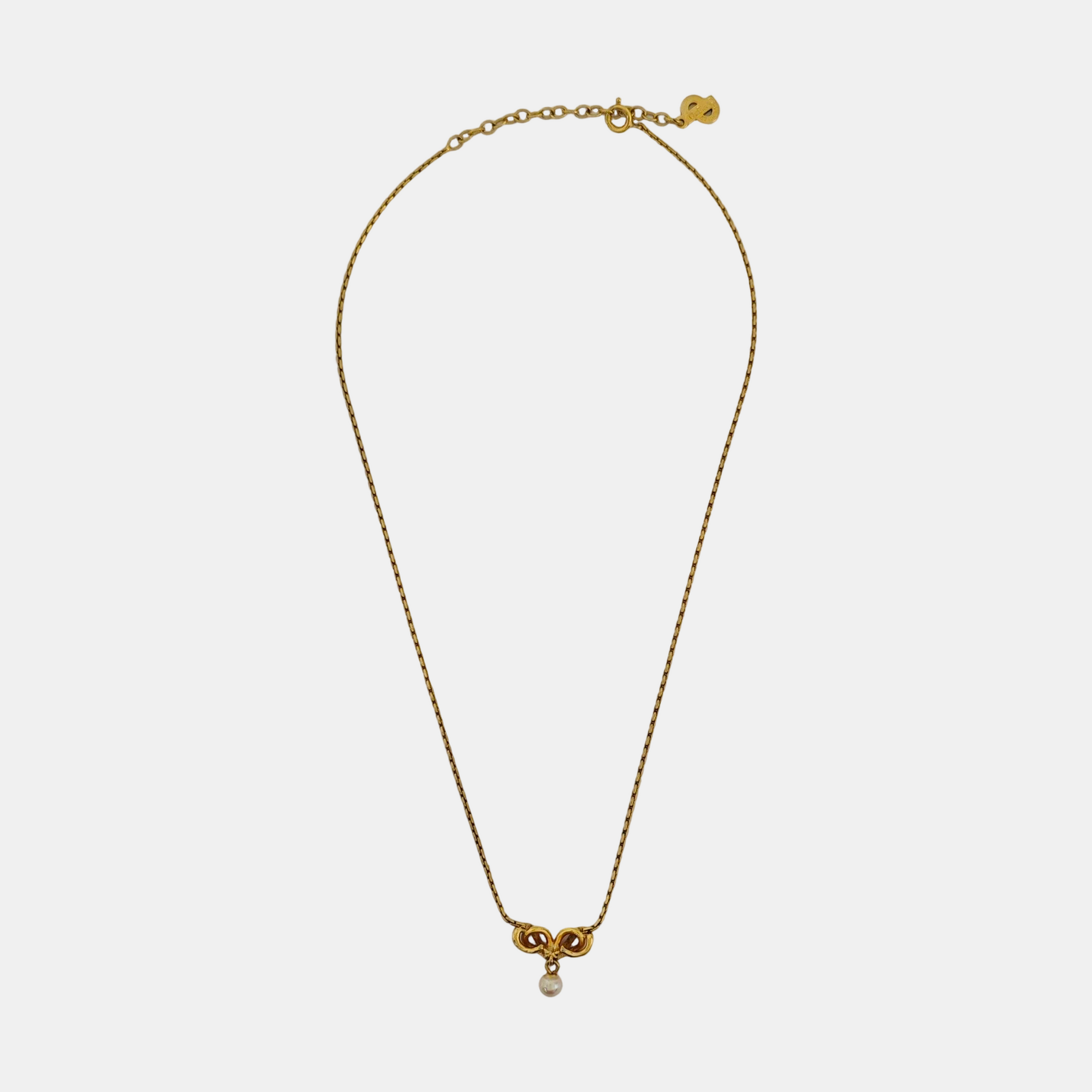 Twist Round Metal Gold Necklace