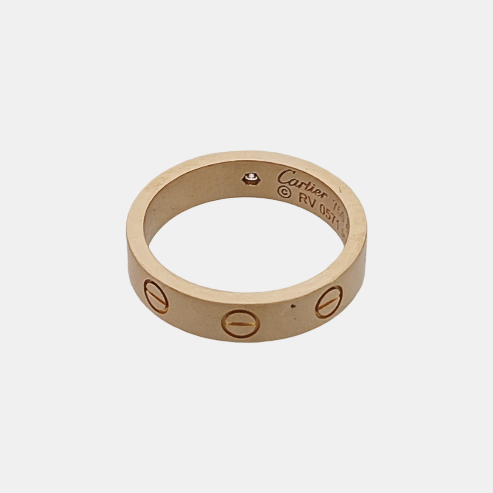 LOVE 18k Rose Gold Ring EU 49