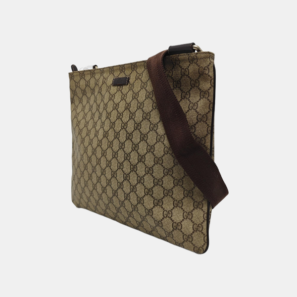 Monogram Coated Canvas Shoulder Bag Black