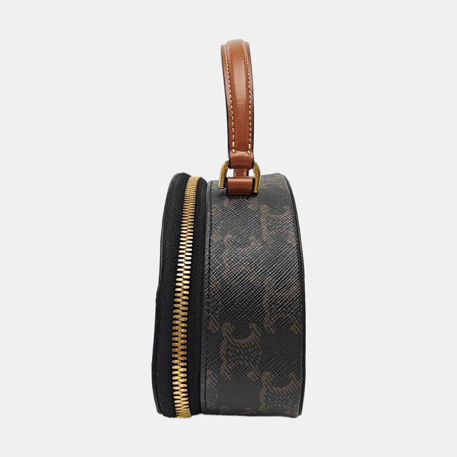 TRIOMPHE Small Coated Canvas Black