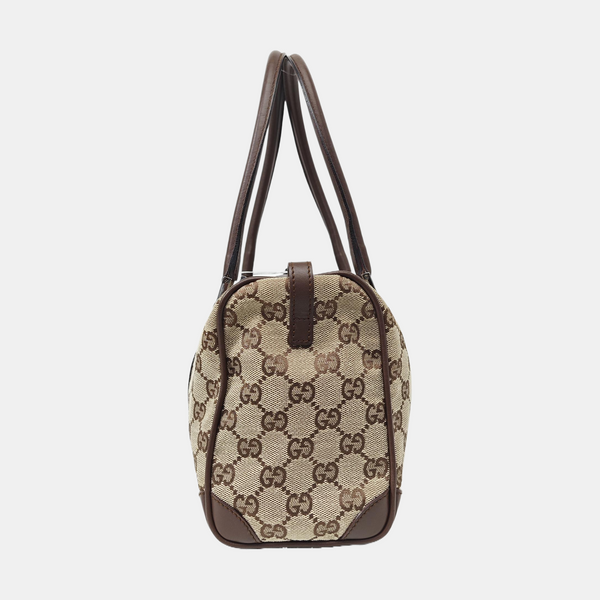 Monogram Canvas Top Handle Bag Brown
