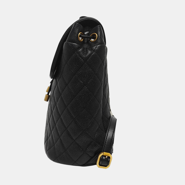 FILIGREE Medium Quilted Grained Calfskin Black