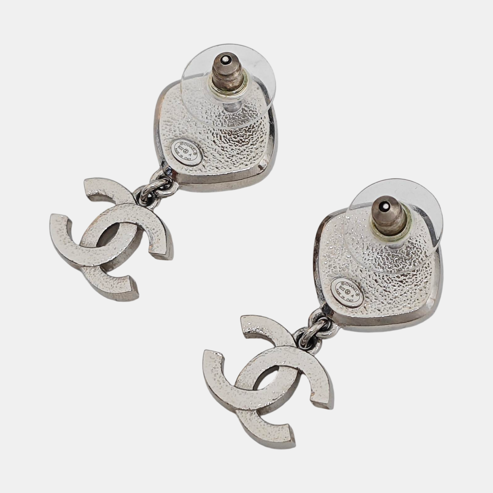 Metal Black Stud Earrings