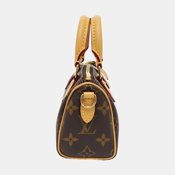 SPEEDY Nano Monogram Coated Canvas Brown