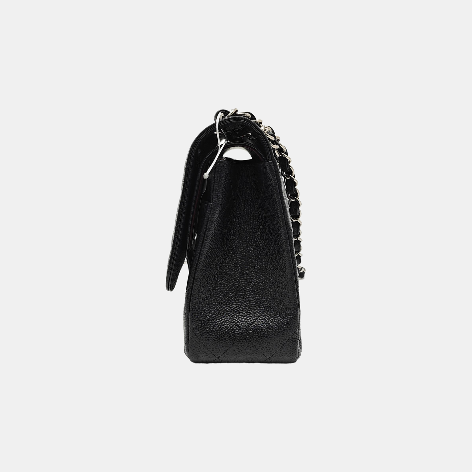 CLASSIC FLAP Jumbo Quilted Grained Calfskin Black