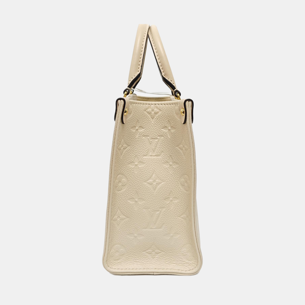 ONTHEGO PM Monogram Calfskin Beige